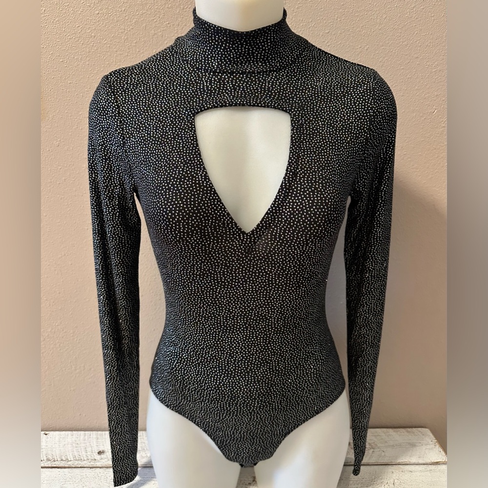 Chaser Long-Sleeve Metallic Bodysuit - NWT